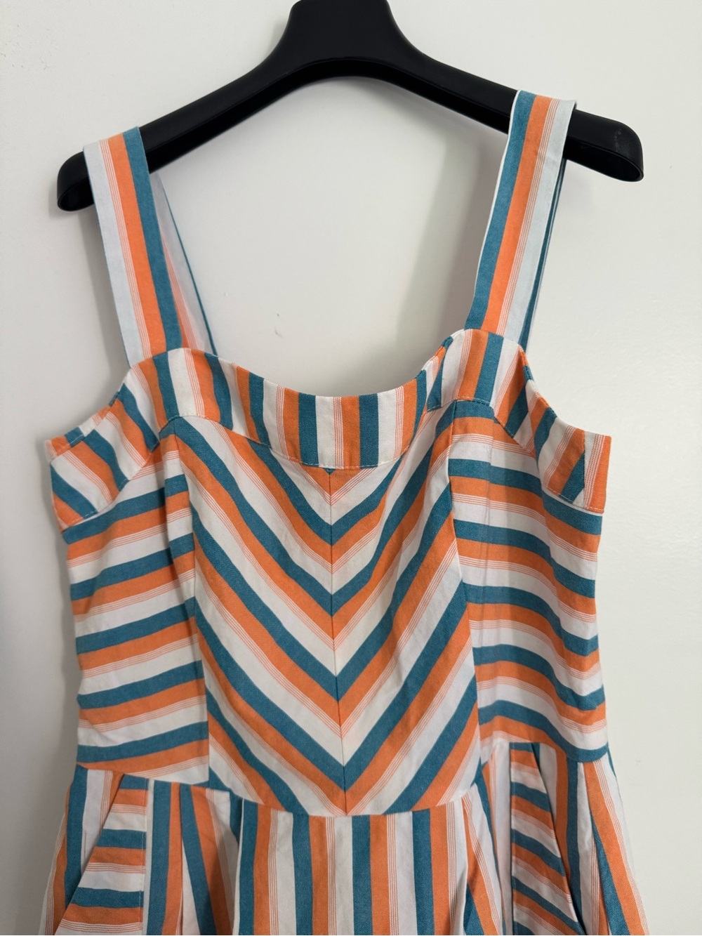 Striped Orange & Teal Sundress